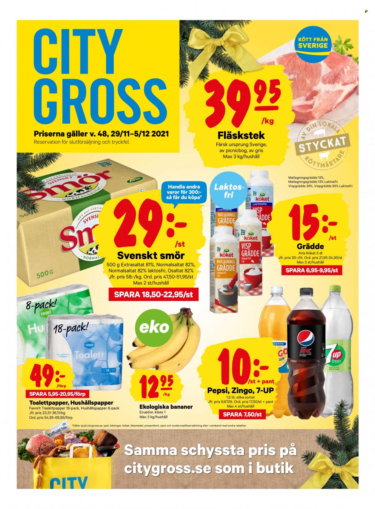 City Gross reklamblad - 29/11 2021 - 5/12 2021. Sida 1