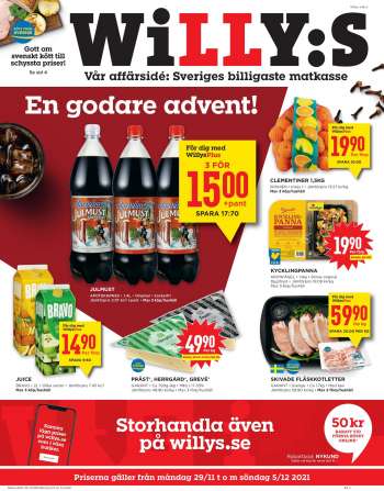 Willys reklamblad - 29/11 2021 - 5/12 2021.