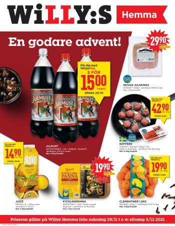 Willys reklamblad - 29/11 2021 - 5/12 2021.