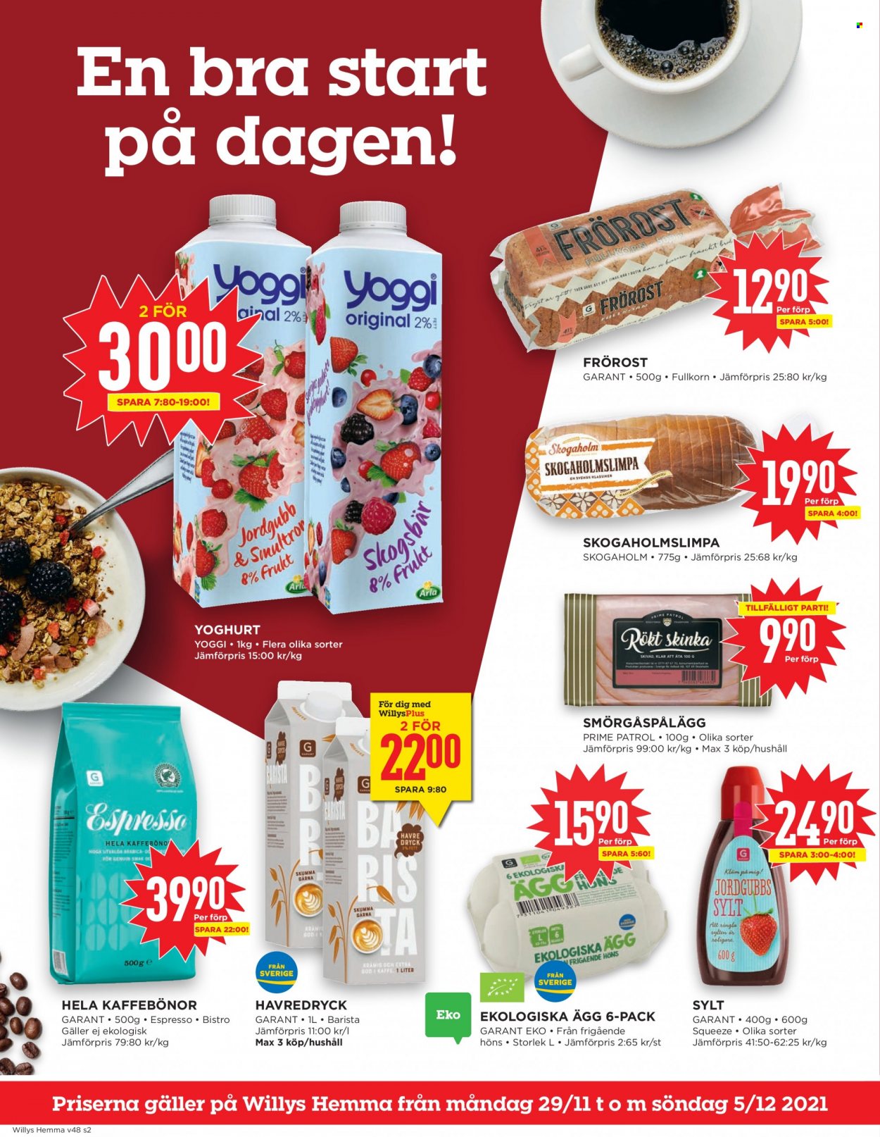 Willys reklamblad - 29/11 2021 - 5/12 2021. Sida 2