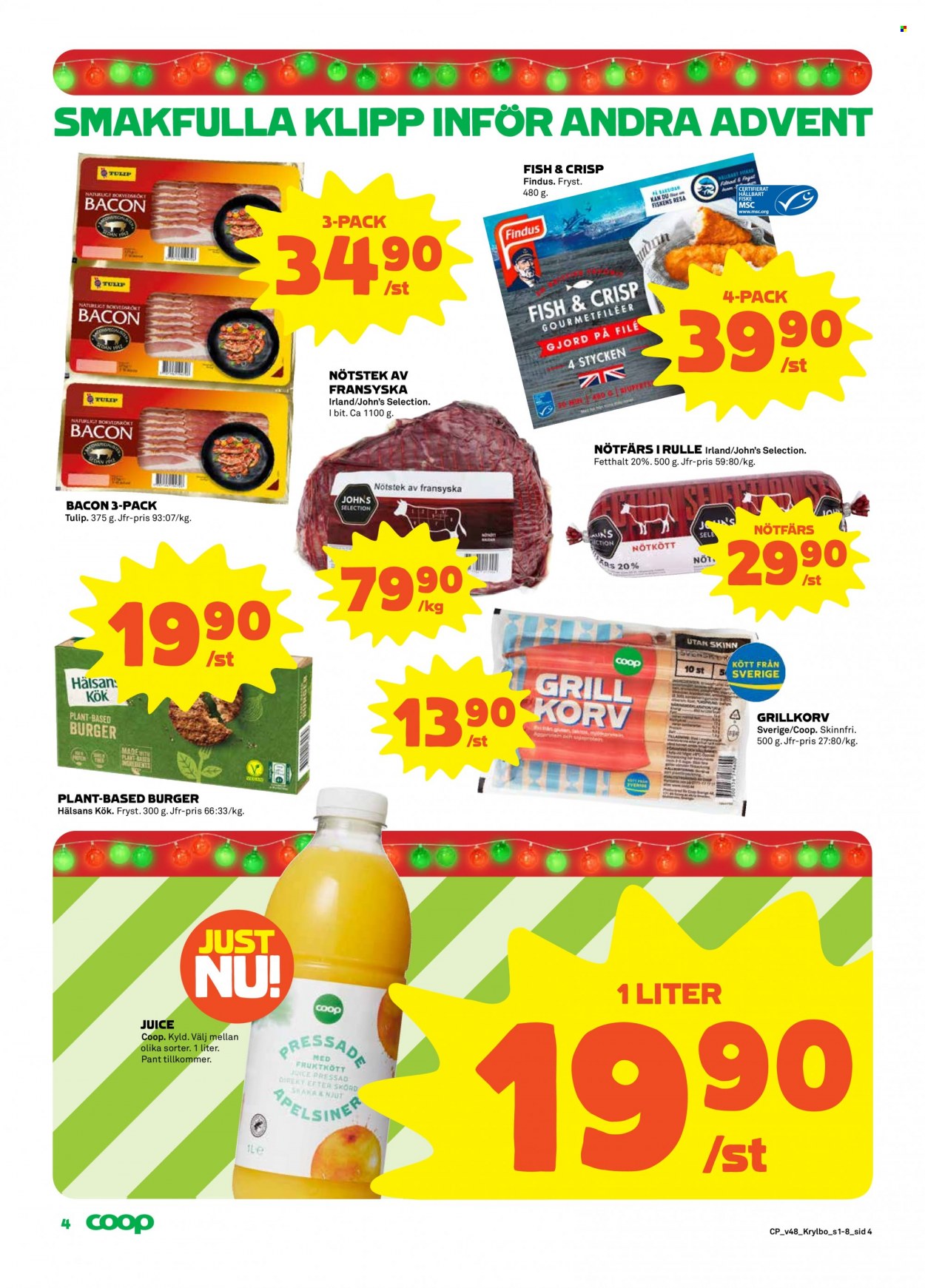 Coop reklamblad - 29/11 2021 - 5/12 2021. Sida 4