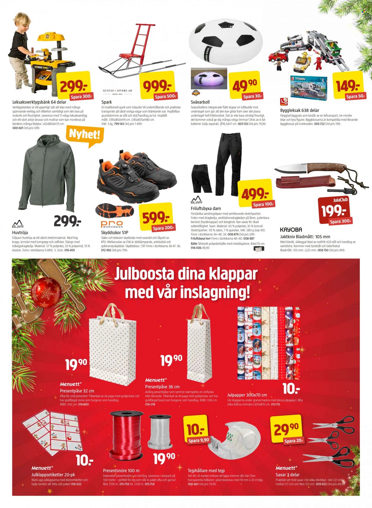 thumbnail - Jula reklamblad - 3/12 2021 - 24/12 2021 - varor från reklamblad - presentpåse, presentsnöre, tejphållare, julpapper. Sida 5.