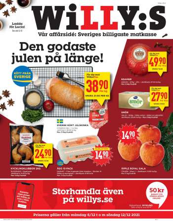 Willys reklamblad - 6/12 2021 - 12/12 2021.