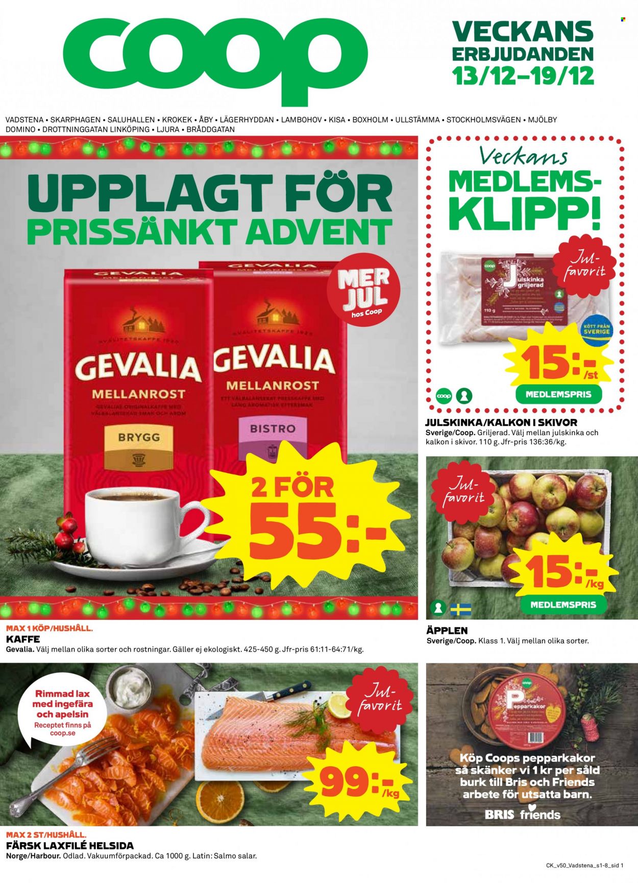 Coop reklamblad - 13/12 2021 - 19/12 2021. Sida 1