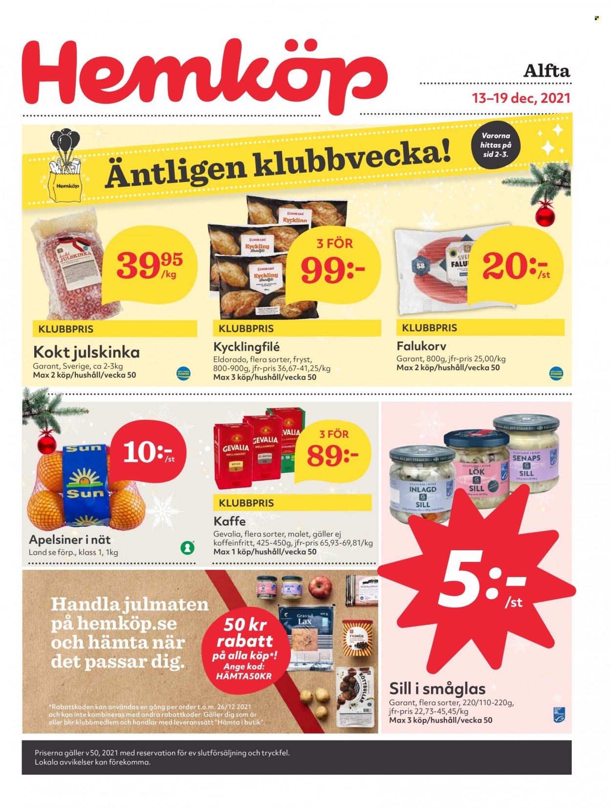 Hemköp reklamblad - 13/12 2021 - 19/12 2021. Sida 1