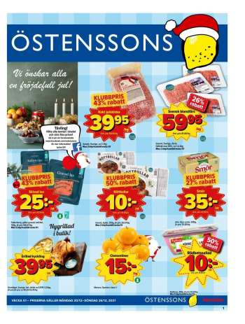 Östenssons reklamblad - 20/12 2021 - 26/12 2021.