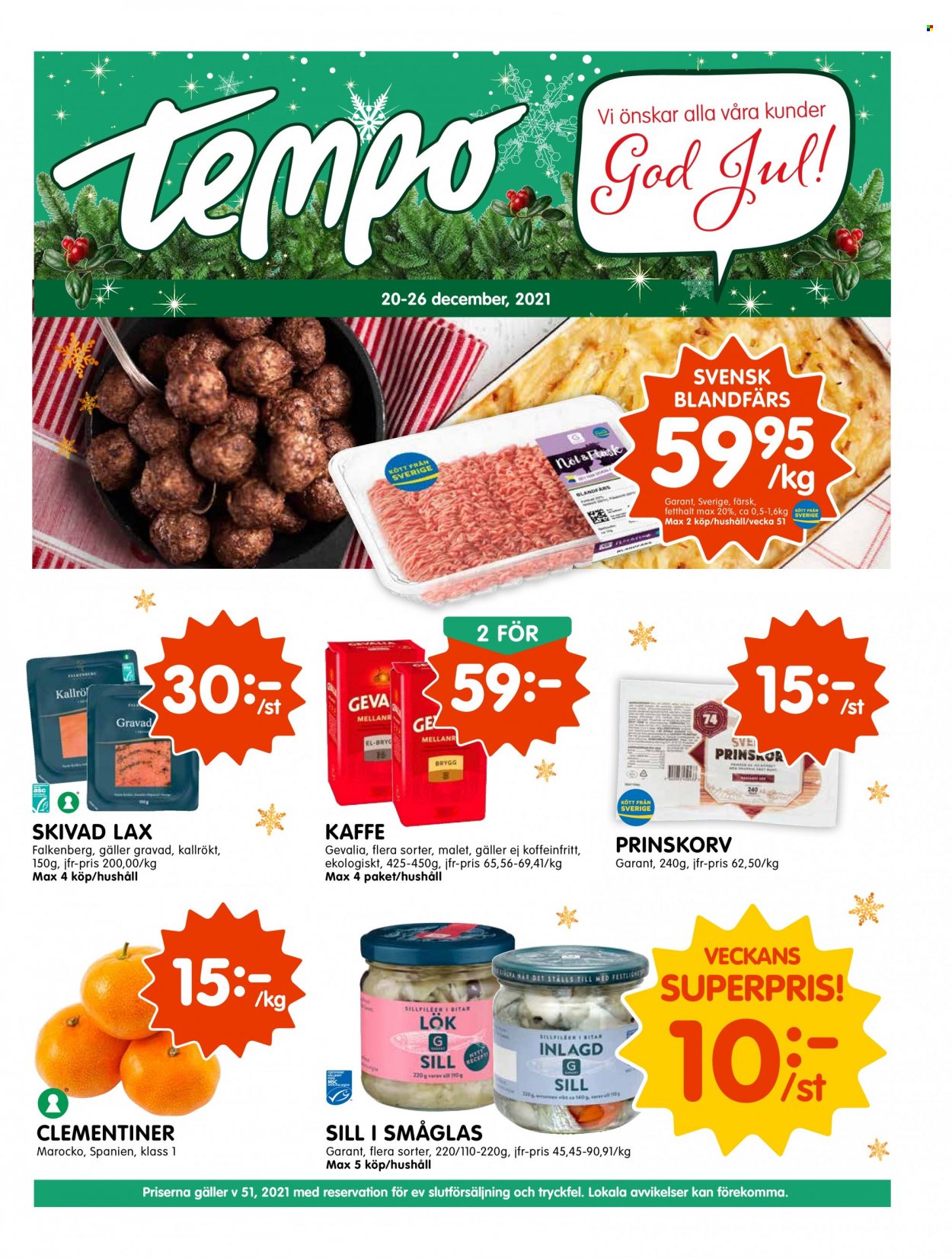 Tempo reklamblad - 20/12 2021 - 26/12 2021. Sida 1