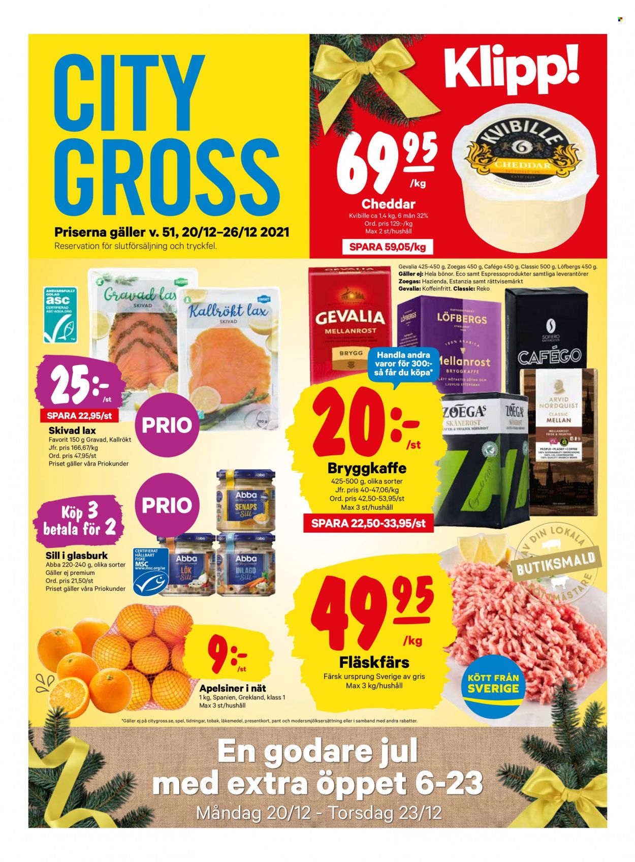 City Gross reklamblad - 20/12 2021 - 26/12 2021. Sida 1