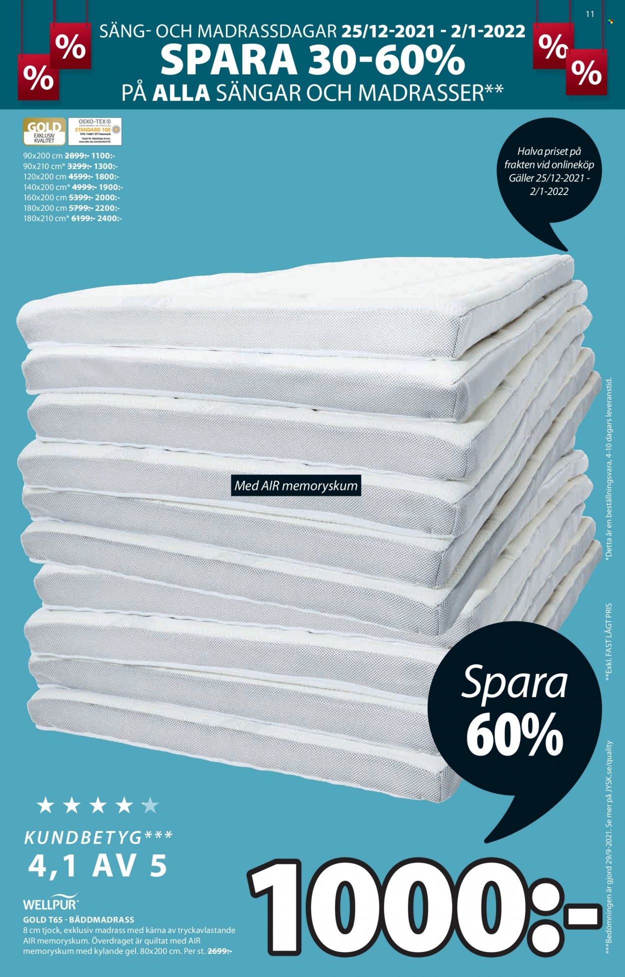 JYSK reklamblad - 25/12 2021 - 9/1 2022. Sida 11