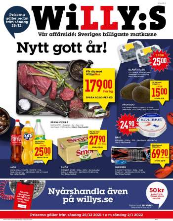 Willys reklamblad - 26/12 2021 - 2/1 2022.