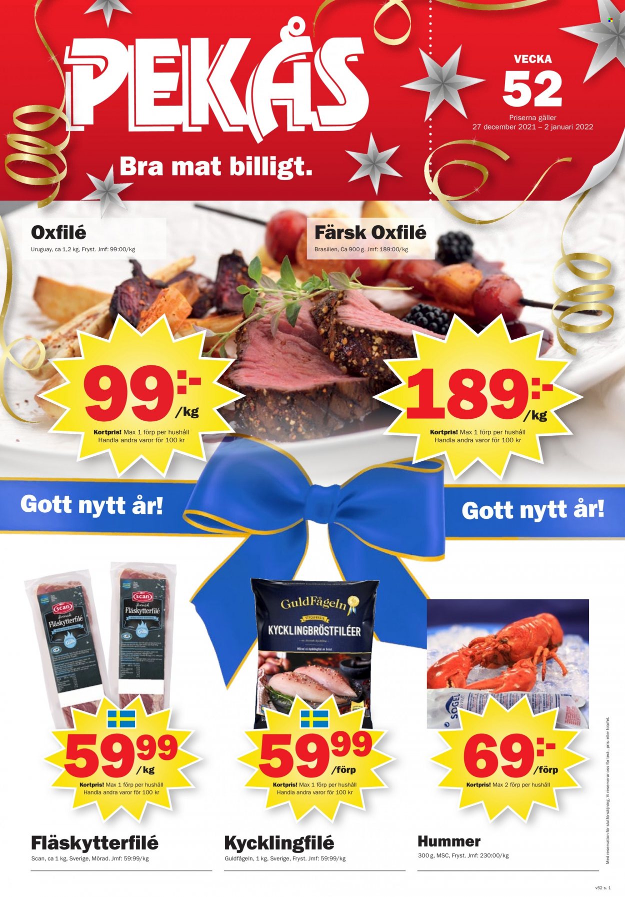 Pekås reklamblad - 27/12 2021 - 2/1 2022. Sida 1