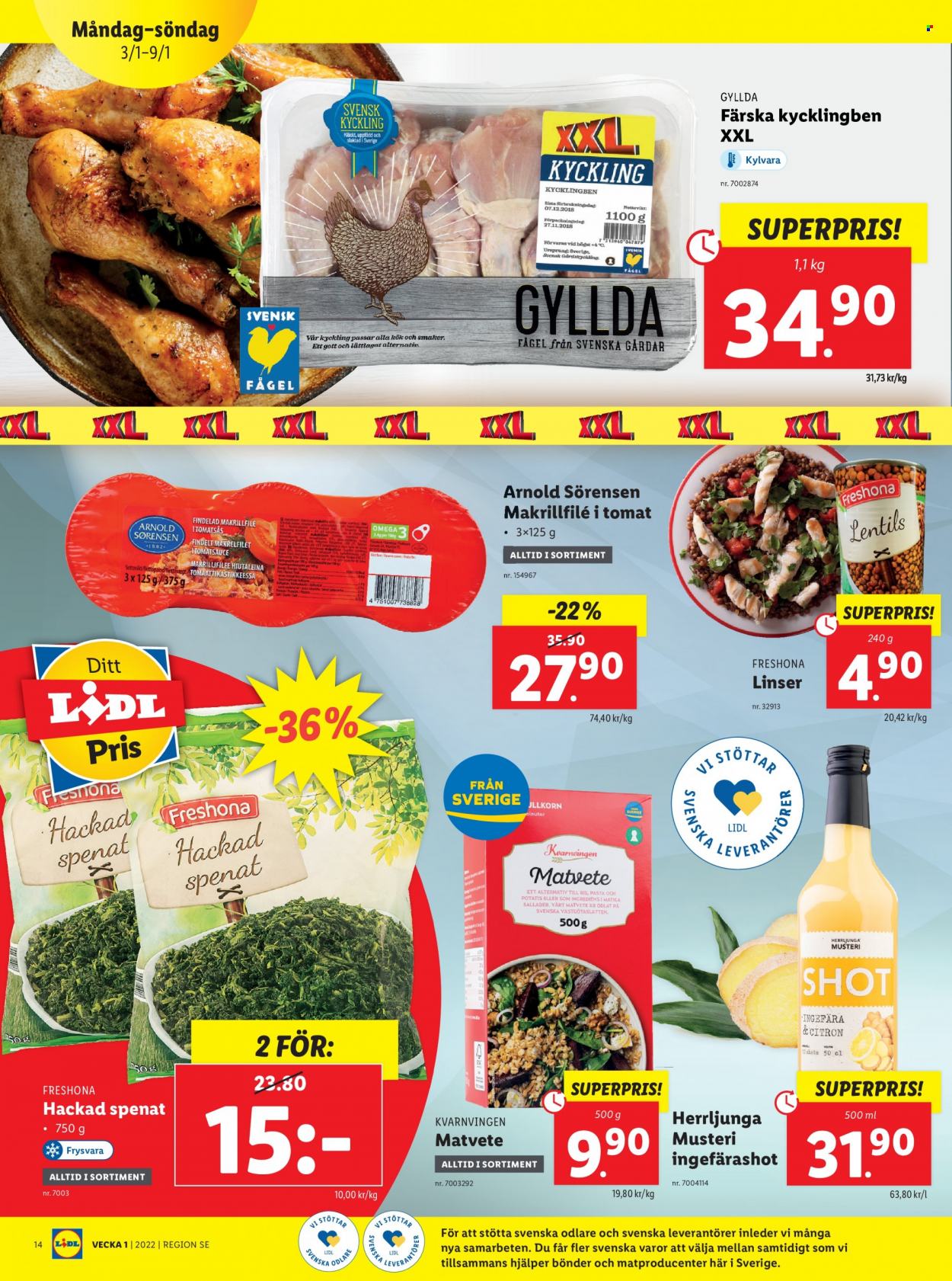 Lidl reklamblad - 3/1 2022 - 9/1 2022. Sida 14