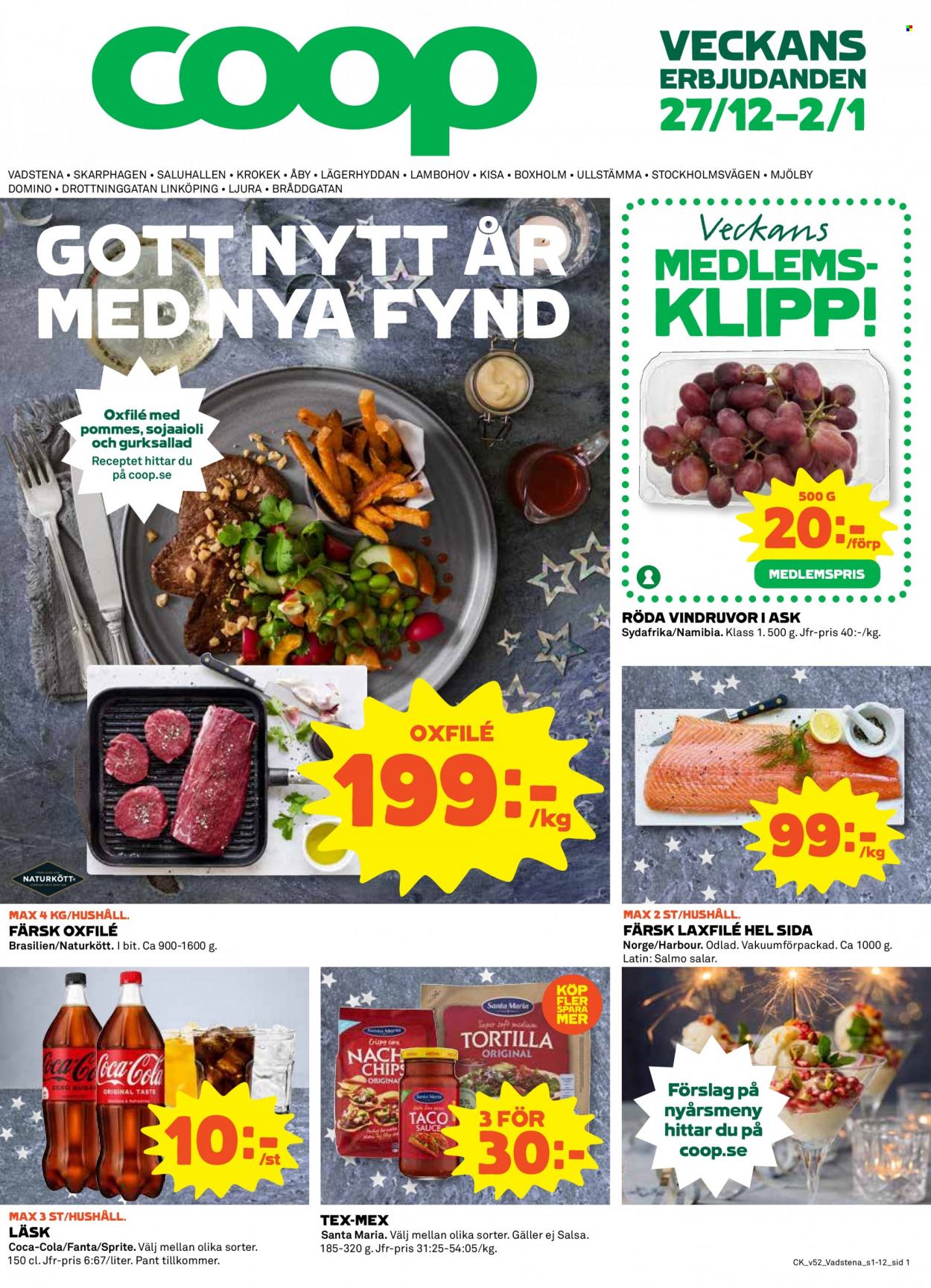 Coop reklamblad - 27/12 2021 - 2/1 2022. Sida 1