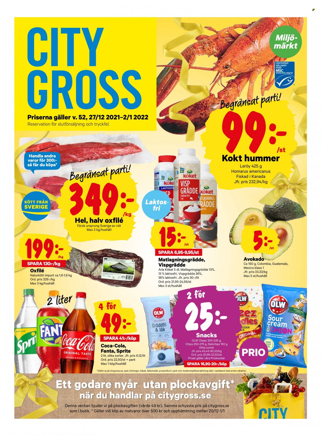 City Gross reklamblad - 27/12 2021 - 2/1 2022. Sida 1