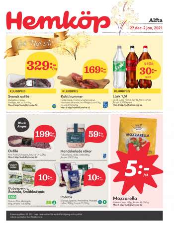 Hemköp reklamblad - 27/12 2021 - 2/1 2022.