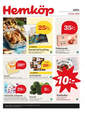 Hemköp reklamblad - 3/1 2022 - 9/1 2022.