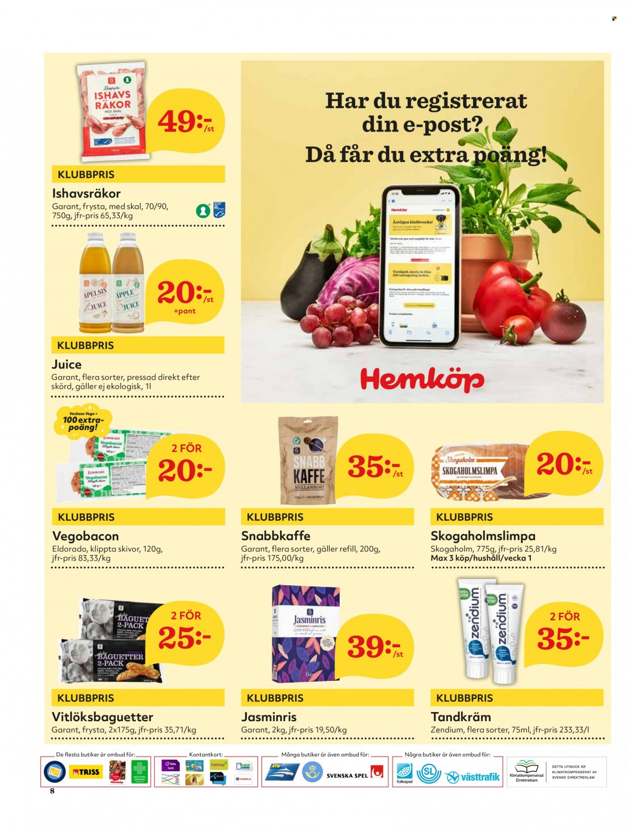 Hemköp reklamblad - 3/1 2022 - 9/1 2022. Sida 8