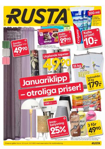 Rusta reklamblad - 3/1 2022 - 11/1 2022.