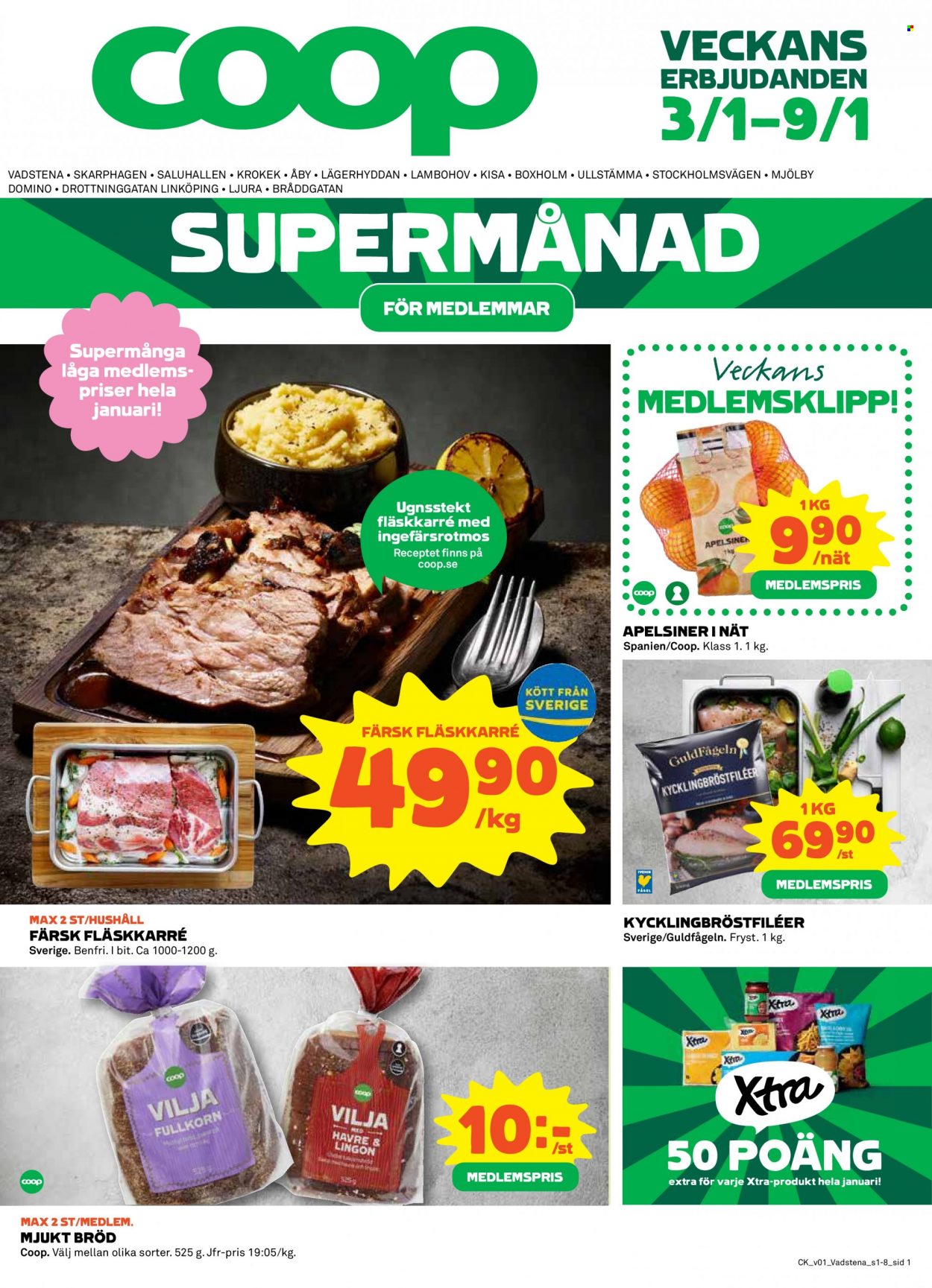 Coop reklamblad - 3/1 2022 - 9/1 2022. Sida 1