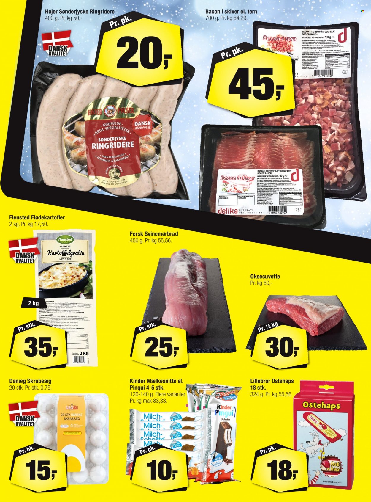 thumbnail - Calle reklamblad - 5/1 2022 - 8/2 2022 - varor från reklamblad - bacon, ost, Ostehaps, Kinder Pingui. Sida 9.
