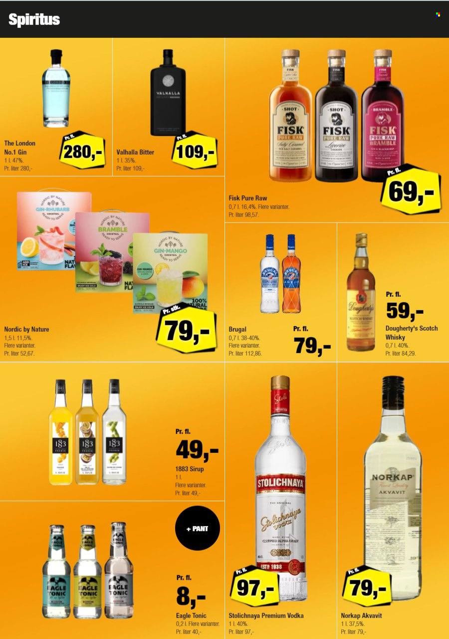 thumbnail - Calle reklamblad - 5/1 2022 - 3/5 2022 - varor från reklamblad - mango, whisky, scotch whisky, Stolichnaya, Vodka, gin. Sida 2.