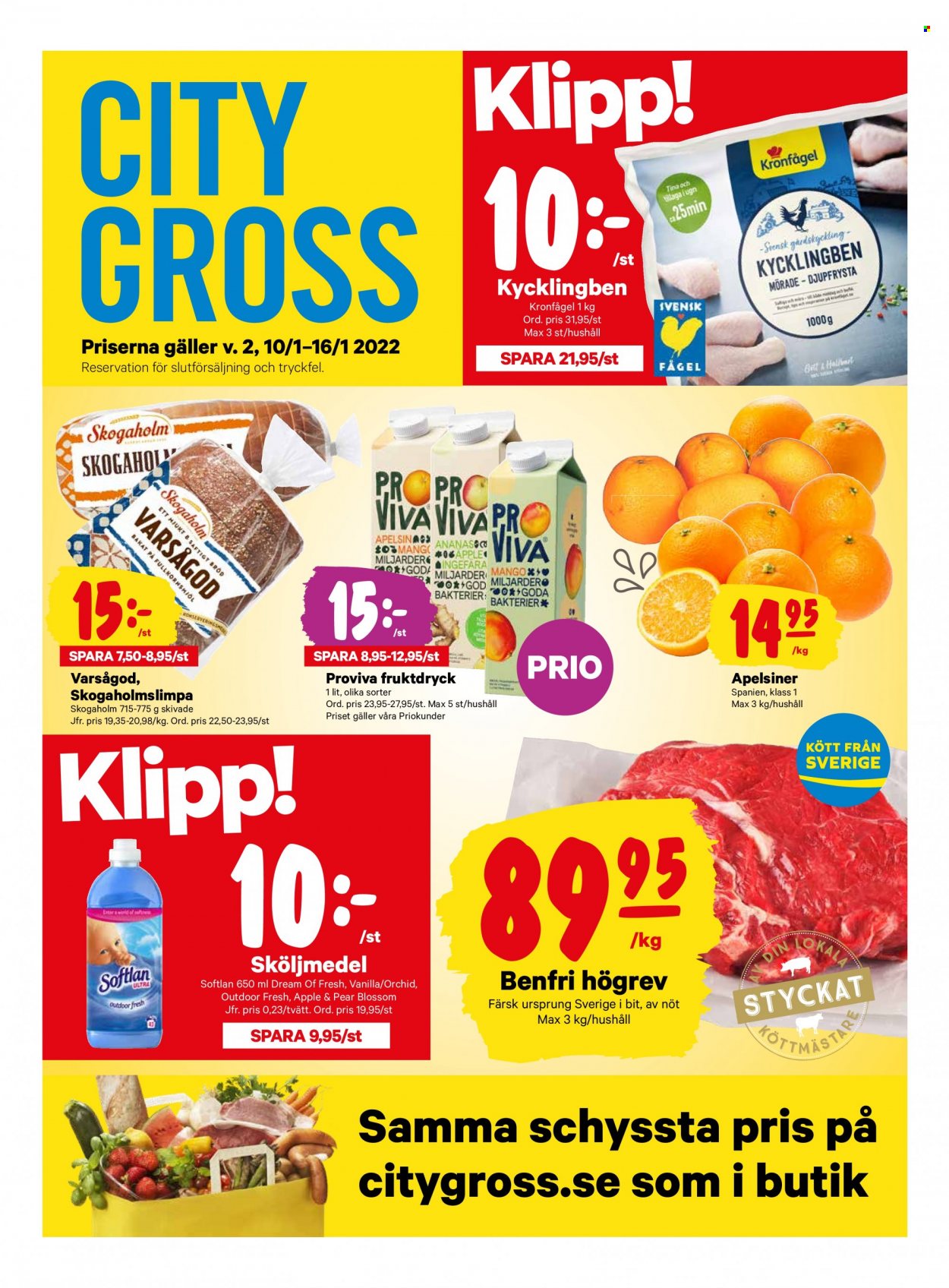 City Gross reklamblad - 10/1 2022 - 16/1 2022. Sida 1