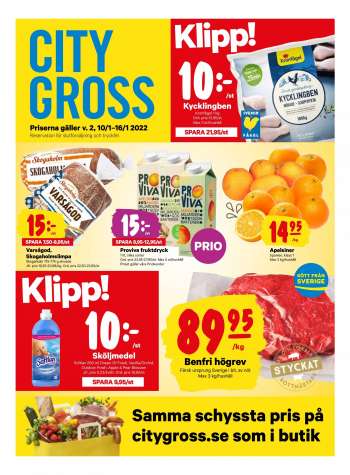 City Gross reklamblad - 10/1 2022 - 16/1 2022.