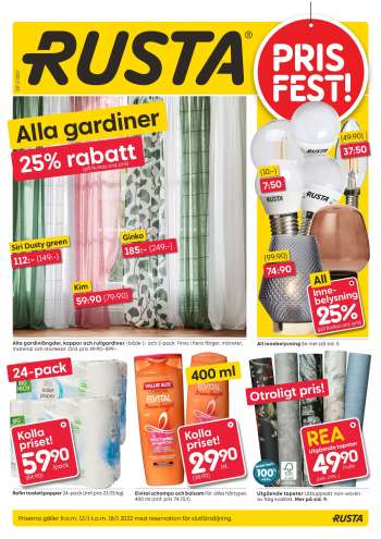Rusta reklamblad - 12/1 2022 - 18/1 2022.