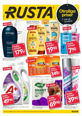 Rusta reklamblad - 19/1 2022 - 25/1 2022.