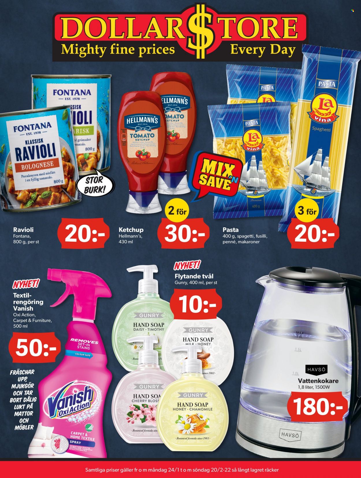 DollarStore reklamblad - 24/1 2022 - 20/2 2022. Sida 1