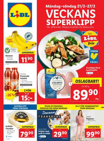 Lidl reklamblad - 21/2 2022 - 27/2 2022.