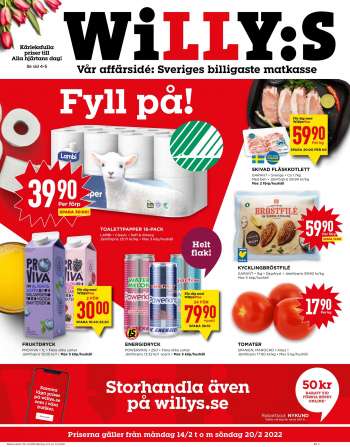 Willys reklamblad - 14/2 2022 - 20/2 2022.