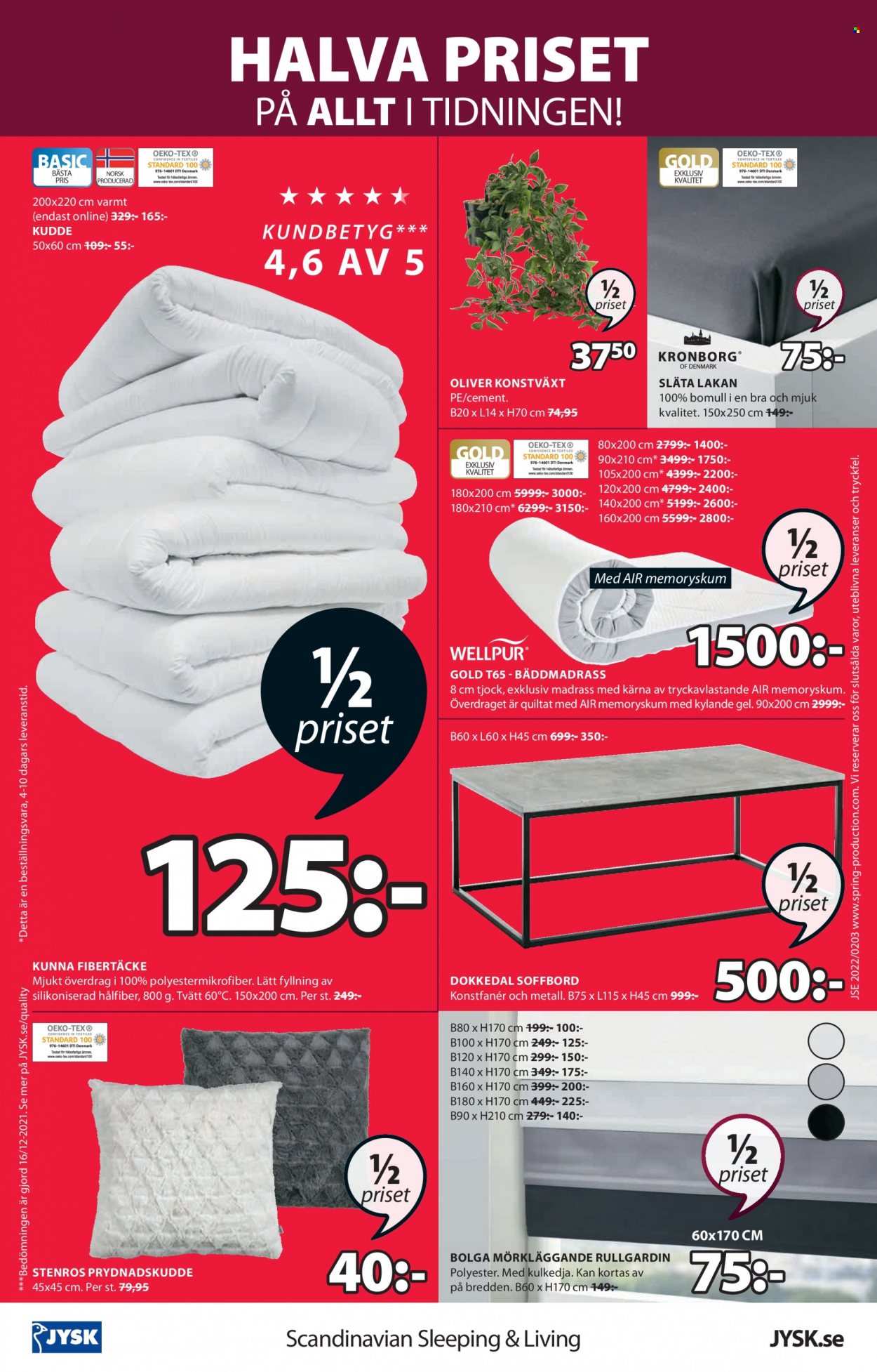 JYSK reklamblad - 21/2 2022 - 27/2 2022. Sida 16