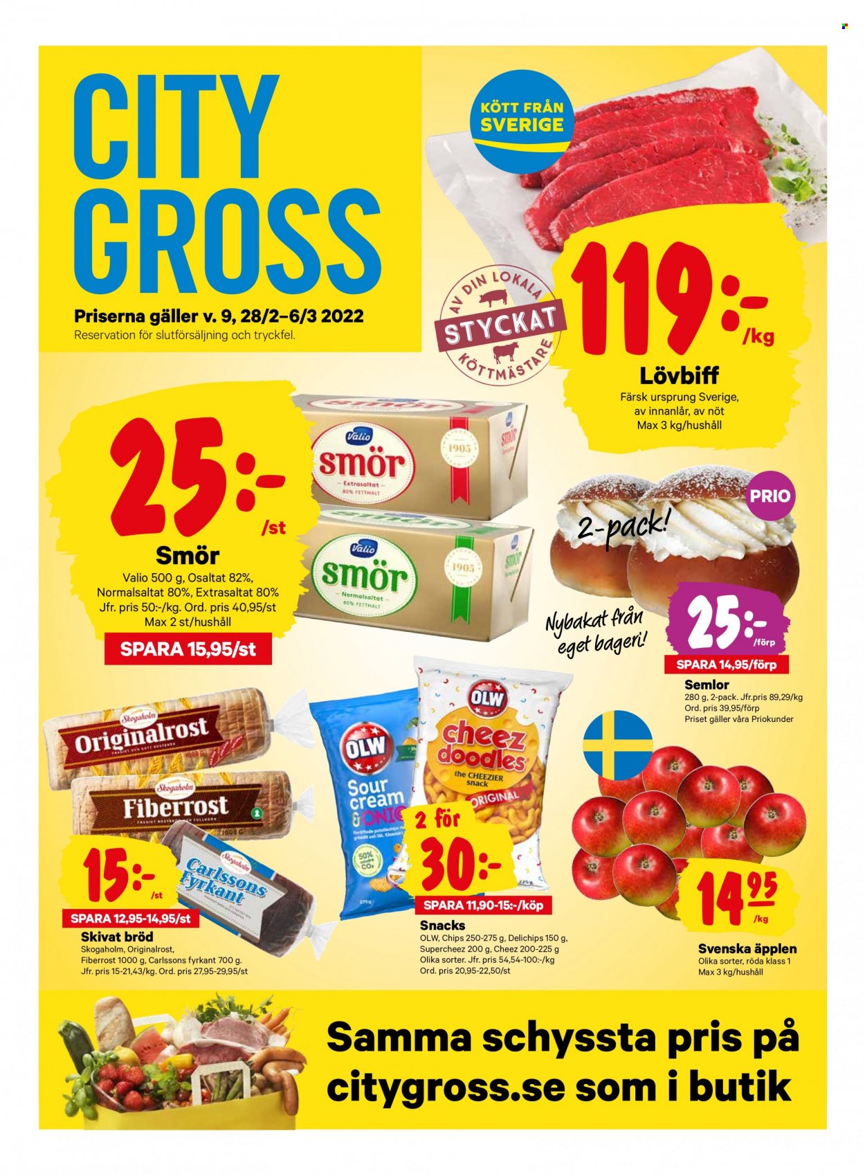 City Gross reklamblad - 28/2 2022 - 6/3 2022. Sida 1
