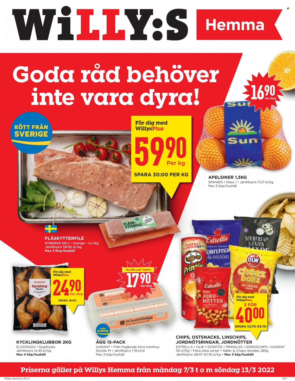 Willys Hemma reklamblad - 7/3 2022 - 13/3 2022. Sida 1