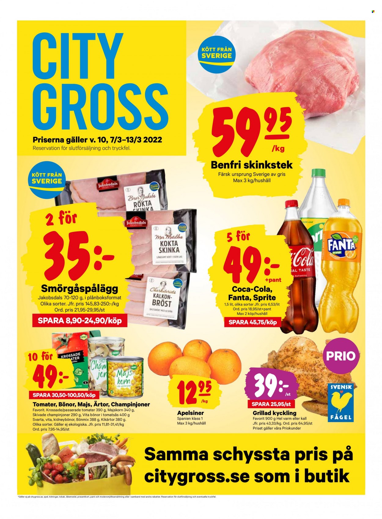 City Gross reklamblad - 7/3 2022 - 13/3 2022. Sida 1
