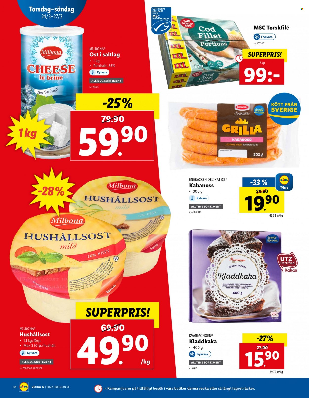Lidl reklamblad - 21/3 2022 - 27/3 2022. Sida 34