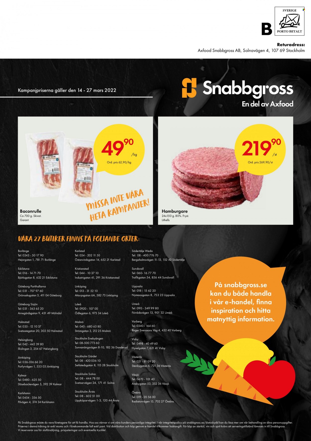 Snabbgross reklamblad - 14/3 2022 - 27/3 2022. Sida 16