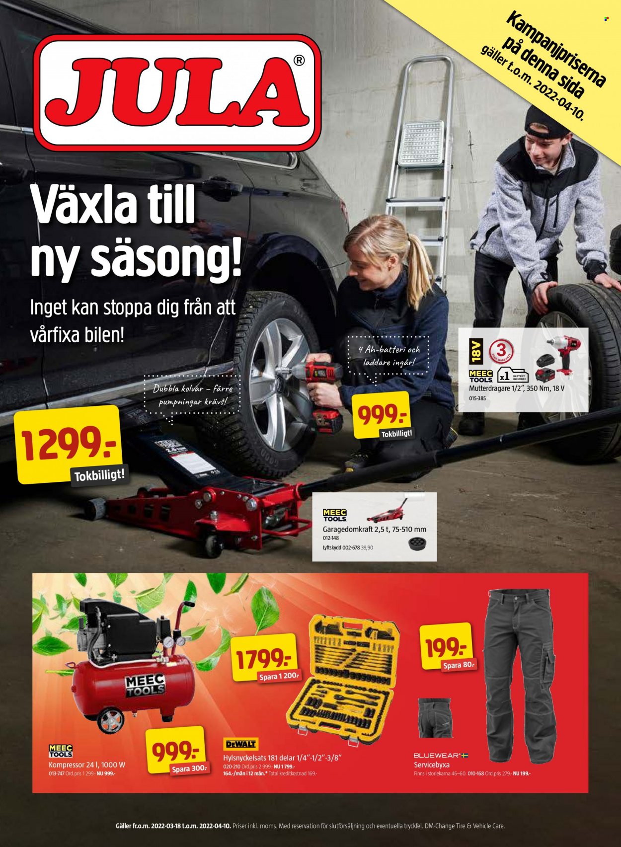 Jula reklamblad - 18/3 2022 - 10/4 2022. Sida 1