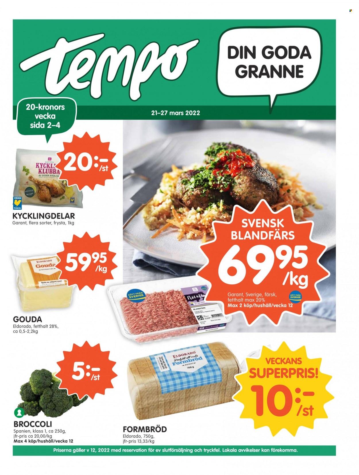Tempo reklamblad - 21/3 2022 - 27/3 2022. Sida 1