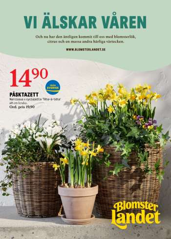 Blomsterlandet reklamblad - 21/3 2022 - 27/3 2022.