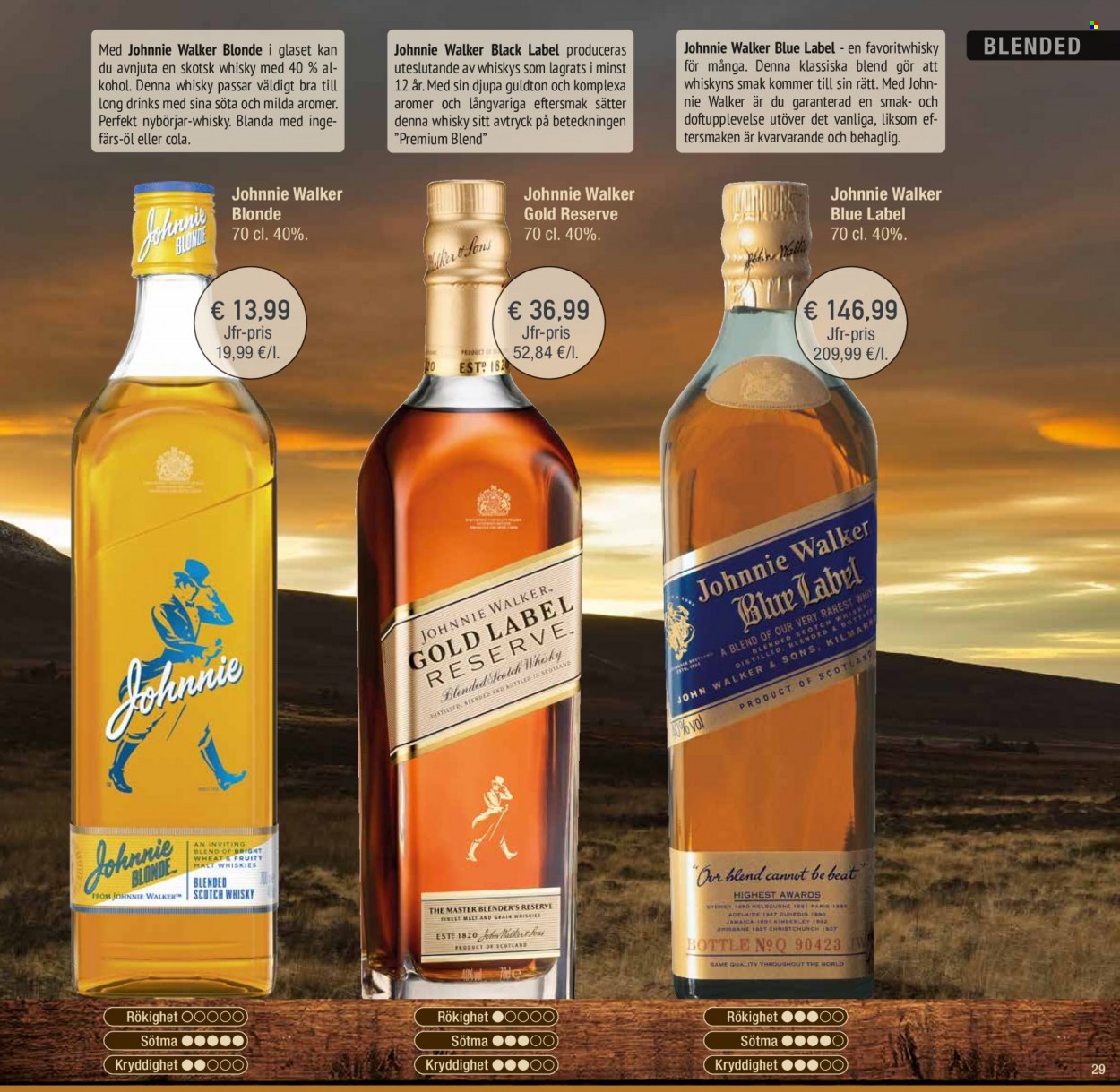 thumbnail - Calle reklamblad - 23/3 2022 - 31/12 2022 - varor från reklamblad - whisky, Johnnie Walker. Sida 29.