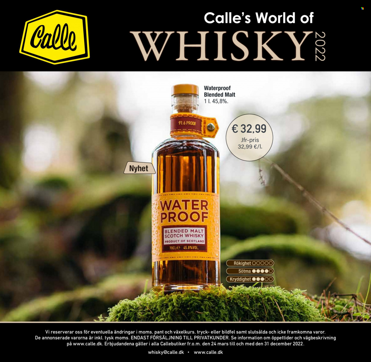 thumbnail - Calle reklamblad - 23/3 2022 - 31/12 2022 - varor från reklamblad - whisky, scotch whisky. Sida 36.