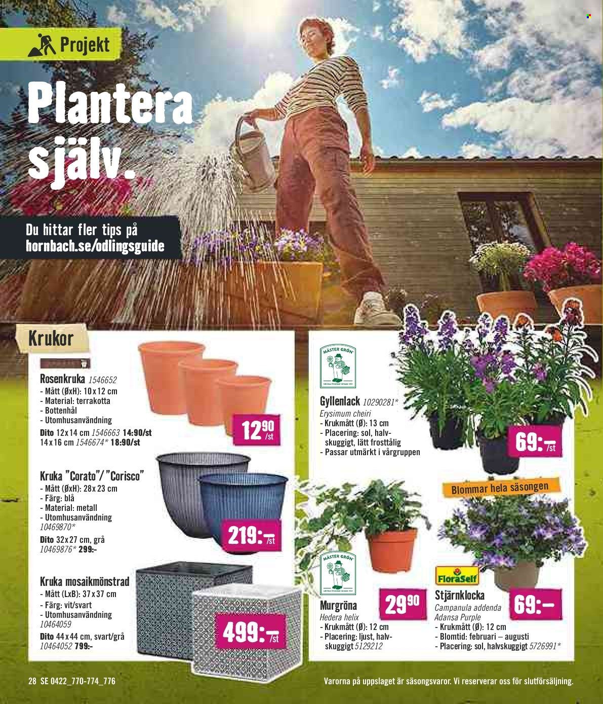 Hornbach reklamblad - 8/4 2022 - 22/4 2022. Sida 28