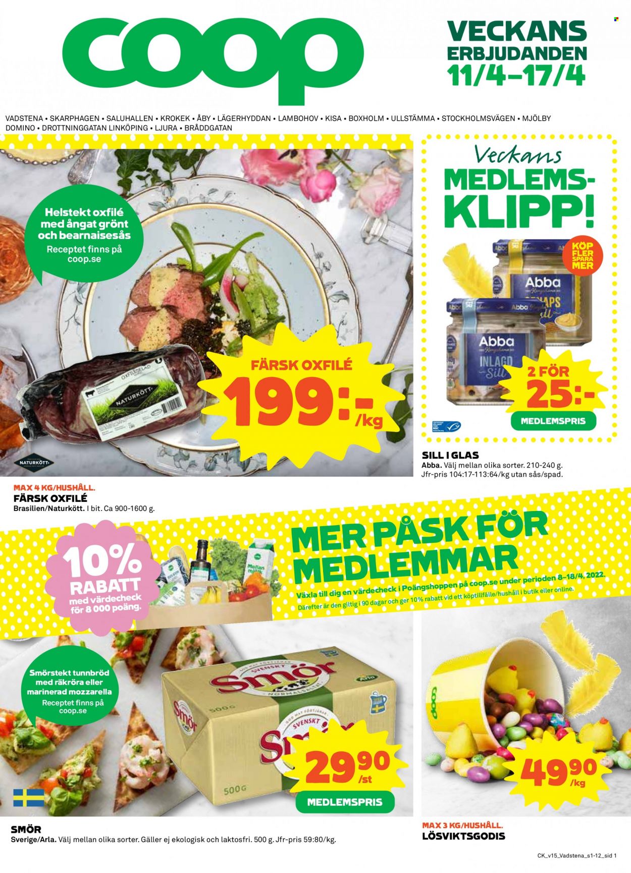 Coop reklamblad - 11/4 2022 - 17/4 2022. Sida 1