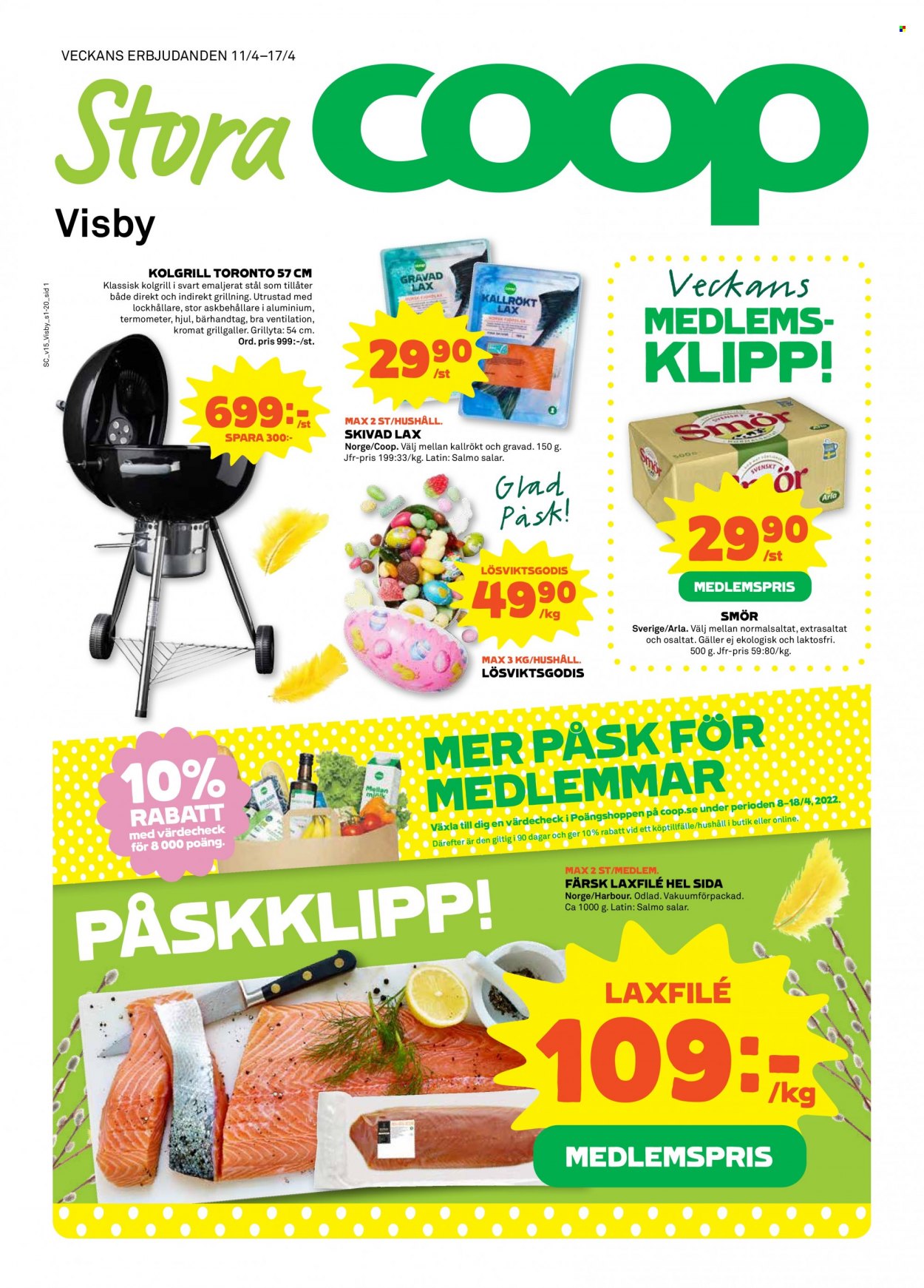 Coop reklamblad - 11/4 2022 - 17/4 2022. Sida 1