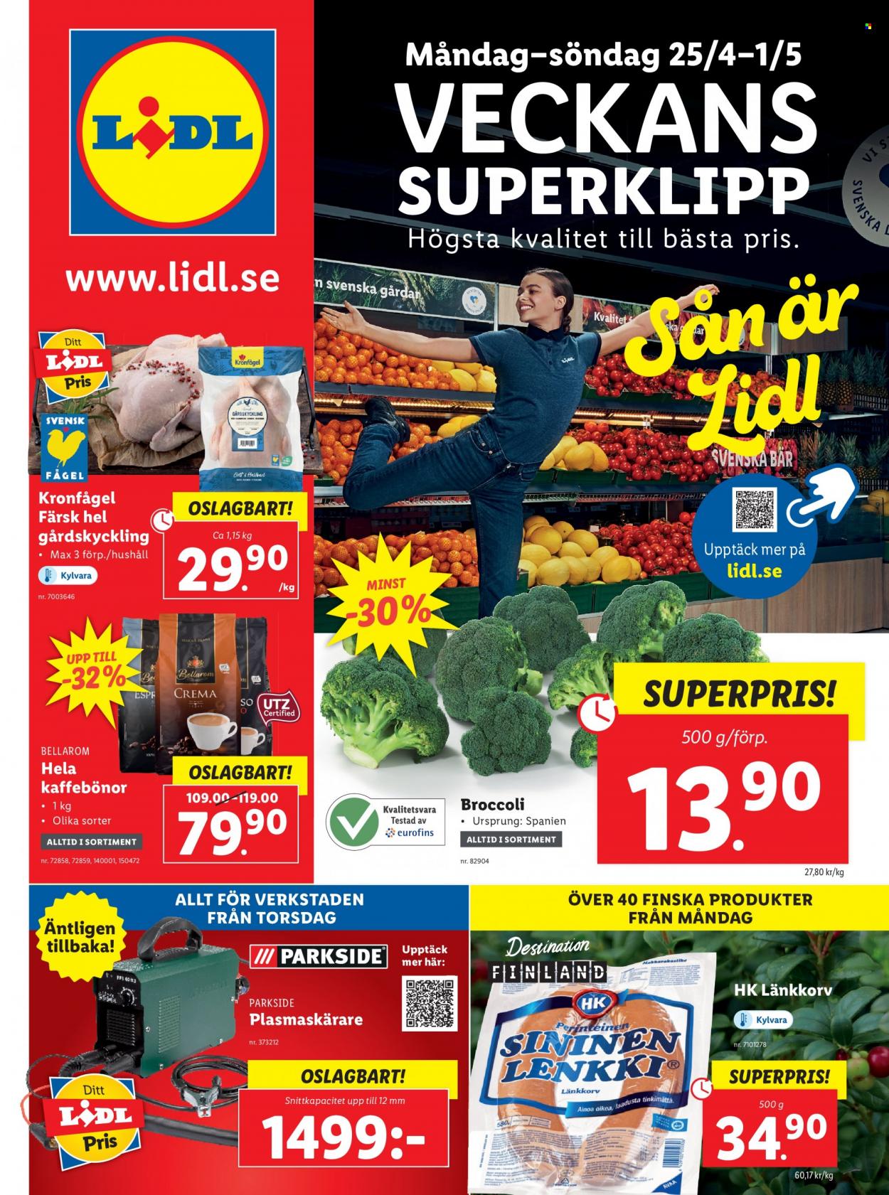 Lidl reklamblad - 25/4 2022 - 1/5 2022. Sida 1