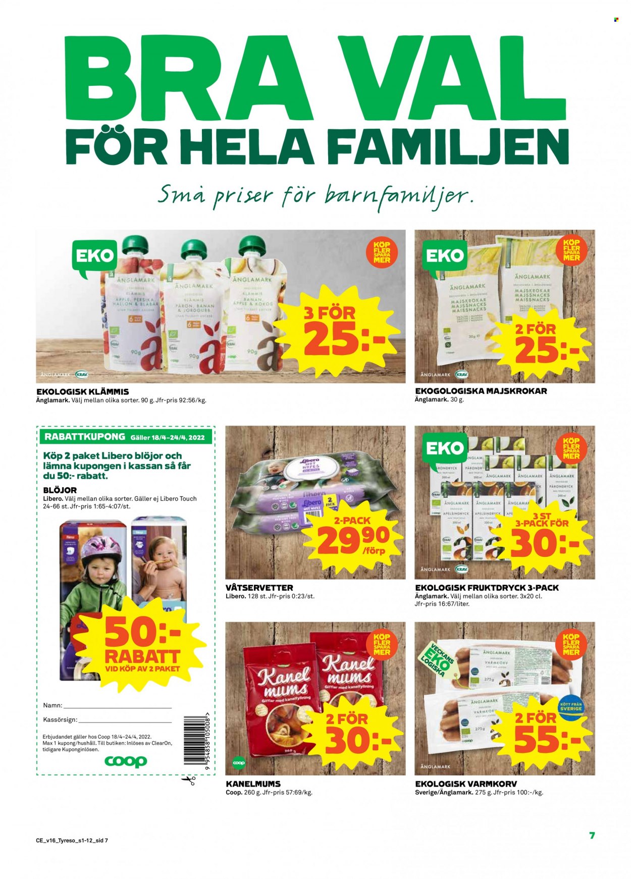 Coop reklamblad - 18/4 2022 - 24/4 2022. Sida 7