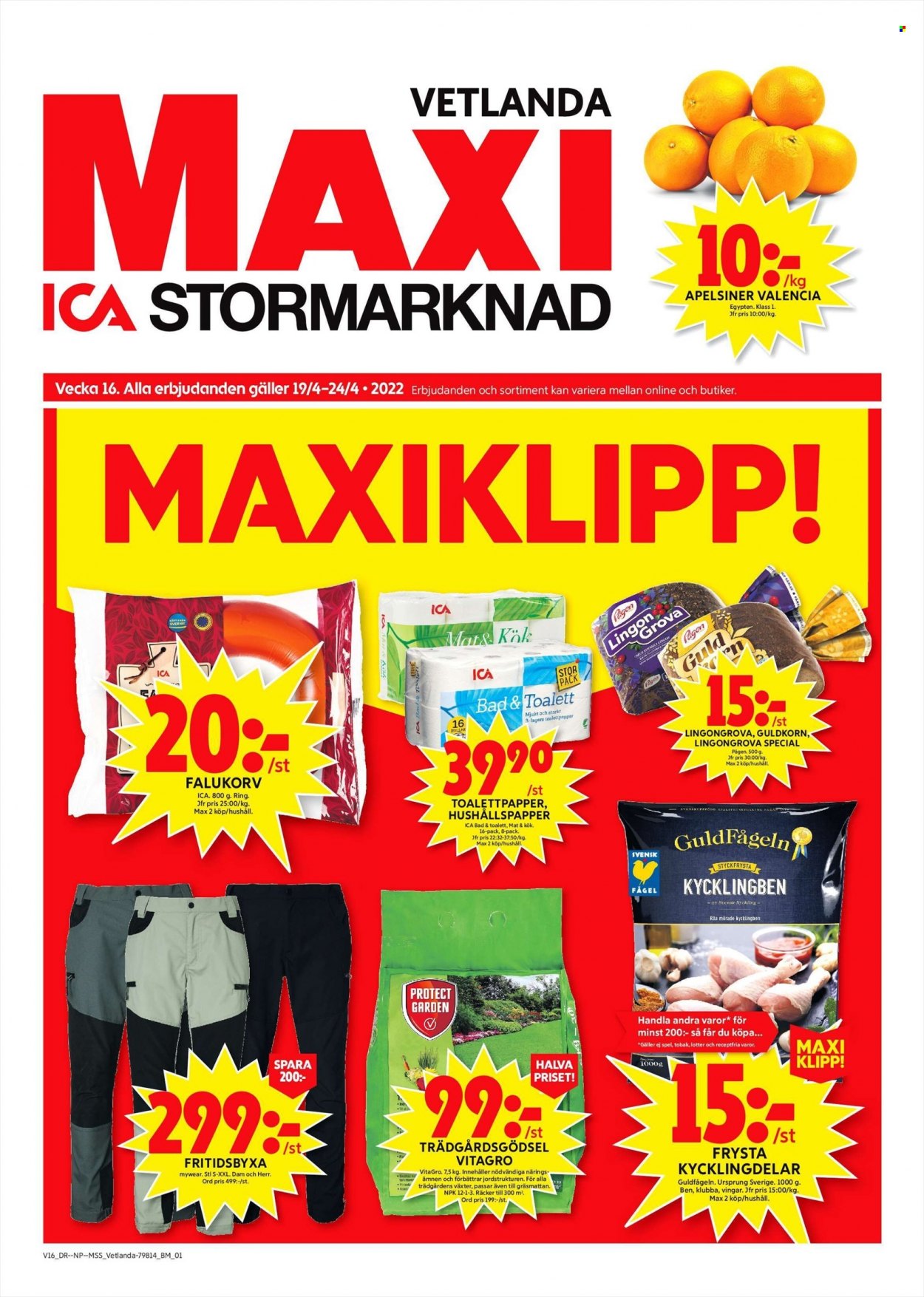 ICA reklamblad - 19/4 2022 - 24/4 2022. Sida 1