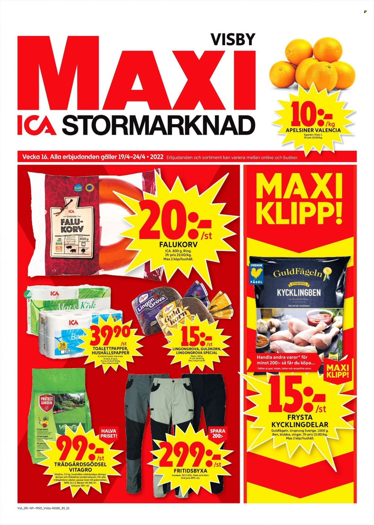 ICA reklamblad - 19/4 2022 - 24/4 2022. Sida 1
